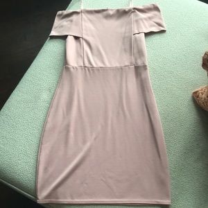 Francesca’s fitted blush dress